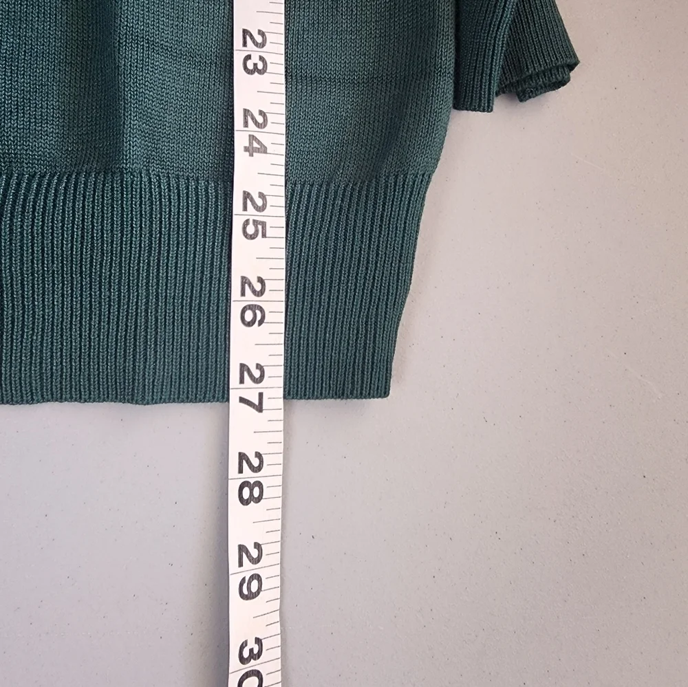 Coofandy Hunter Green  Quarter Zipper Men's Polo Sweater Size S  NWT